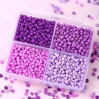 4 Colors 1500pcs 3mm Seed Beads For Women Diy Bracelet Necklace Jewelry Making miniinthebox - thumbnail