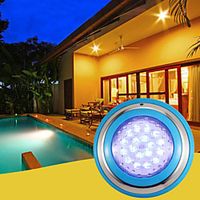 Underwater Lights Submersible Lamp 18W 36W 54W Waterproof Warm White RGB White 12V Outdoor Lighting Swimming Pool Courtyard 72-90-108 LED Beads miniinthebox - thumbnail