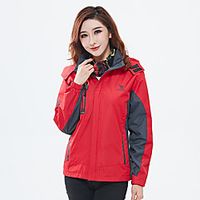 Women's Hoodie Jacket Waterproof Hiking Jacket Hiking Windbreaker Outdoor Thermal Warm Waterproof Windproof Quick Dry Outerwear Trench Coat Top Skiing Ski  Snowboard Fishing Red female Blue female Lightinthebox - thumbnail