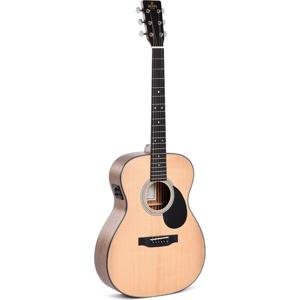 Sigma Guitars SOMM-STE OM-14 Fret Solid Top Sitka Spruce Semi-Acoustic Guitar - Include Gig Bag