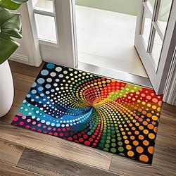 Pointillism Rainbow Doormat Kitchen Mat Floor Mat Non-Slip Area Rug Oil Proof Rug Indoor Outdoor Mat Bedroom Decor Bathroom Mat Entrance Entreyway Rug Lightinthebox