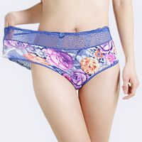 Sexy Lace-trim Modal Floral Panties