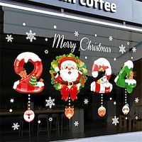 2024 Christmas Window Stickers Wall Stickers Waterproof Removable Double Sided Pattern Self Clings Decorations Christmas Decoration Shopping Mall Glass Window Decoration Stickers Electrostatic Sticker miniinthebox - thumbnail