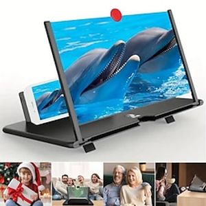 Mobile Phone Desktop Screen Amplifier HD Mobile Phone Amplifier Belt Folding Mobile Phone Desktop Bracket Suitable For Movie Game Mobile Phone Amplifier miniinthebox