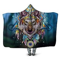 Multifunctional Blankets, Geometric  Animal Polyester Warmer Comfy Blankets Lightinthebox - thumbnail