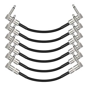 Donner EC1125 Guitar 6-Inch Patch Cable - Black (Pack of 6)