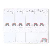 Belly Button Designs Rainbow Weekly Planner - White