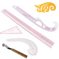 Set 5 Style Tailor Clear Sewing Ruler Comma Line Grading French Curve Measure Sewing Accessories - thumbnail