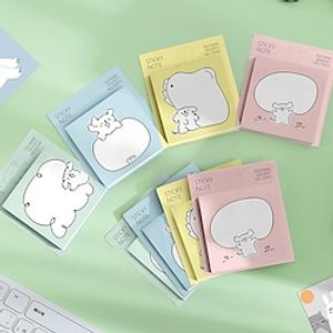 4 pcs Sticky Notes 7.67.6 inch Colorful Paper Lined Cute Self-adhesive Post It Notes for School Office Student miniinthebox