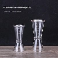 1pc Cocktail Shaker Double-Headed Cocktail Shaker Measuring Cup: Perfect for Home Bartending  Kitchen Wine Accessories! Lightinthebox - thumbnail