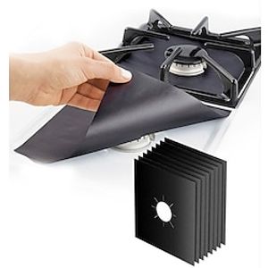 4/8 Pieces Teflon Gas Stove Cleaning Protection Pad Anti-fouling And Oil-proof Gas Stove Pad miniinthebox