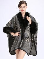Imitation Wool Cardigan Shawl Cloak Coats