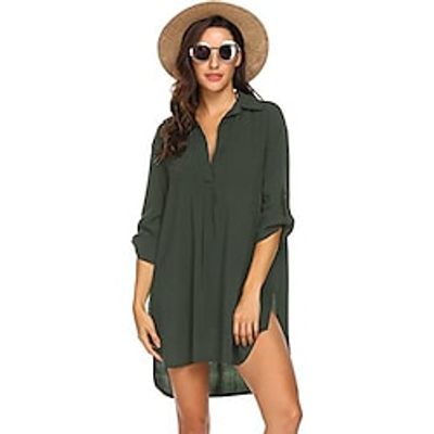 Women's Blouse Shirt Plain Shirt Collar Basic Tops Blue Purple Light Green miniinthebox Women's Blouse Shirt Plain Shirt Collar Basic Tops Blue Purple Light Green miniinthebox