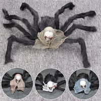 Black Spider Skull Head Halloween DIY Decoration