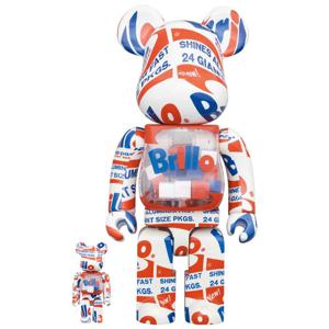 Bearbrick 100% & 400% Andy Warhol Brillo 2022 Figure Set (7/28cm) (Set of 2)