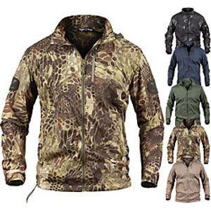 Men's Long Sleeve Windbreaker Rain Jacket Running Skin Jacket Full Zip Outerwear Top Athleisure Summer Packable UV Sun Protection Quick Dry Hiking Running Jogging Training Exercise Sportswear Lightinthebox