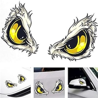 1 Pair Rearview Mirror Reflective Sticker Car 3D Eagle EyeStyling Accessory Lightinthebox