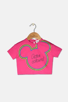 Toddler Girls Graphic Print Tee  Pink