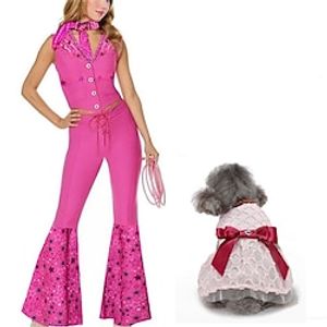 Doll Cosplay Costume Outfits Women's Pet Dog's Movie Cosplay Y2K Rose Top Pants Halloween Carnival Masquerade Polyester Lightinthebox