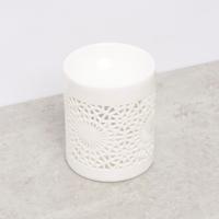 Cylindrical Oil Burner with Ornate Pattern - 11 cms - thumbnail