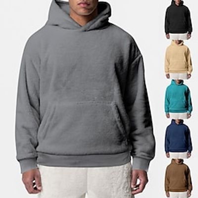 Men's Hoodie Fuzzy Sherpa Black Navy Blue Blue Brown Khaki Hooded Plain Pocket Sports Outdoor Daily Holiday Streetwear Cool Casual Fall Winter Clothing Apparel Hoodies Sweatshirts Lightinthebox Men's Hoodie Fuzzy Sherpa Black Navy Blue Blue Brown Khaki Hooded Plain Pocket Sports Outdoor Daily Holiday Streetwear Cool Casual Fall Winter Clothing Apparel Hoodies Sweatshirts Lightinthebox