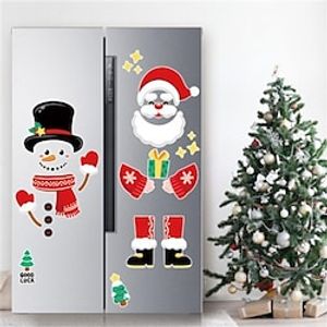 Christmas Decoration Creative Cartoon Refrigerator Stickers Santa Claus Snowman Refrigerator Stickers Cute Magnetic Stickers miniinthebox