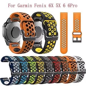 Smart Watch Band for Garmin Fenix 7 7X 6 6X Forerunner 955 Solar 945 935 Instinct 2 Epix Approach S62 S60 Marq Descent G1 Quatix 7 Soft Silicone Smartwatch Strap Quick Fit 22 26mm Replacement  miniinthebox