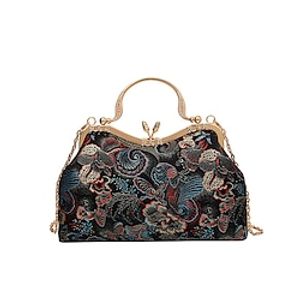 Women's Evening Bag Synthetic Party Chain Large Capacity Geometric Black Red Blue Lightinthebox