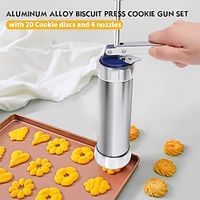 Cookie Mold Tools, Cookie Press Gun, 20pcs Stainless Steel Cookie Molds 4pcs Icing Decorative Nozzles, Flower Mounting Set for Baking, Suitable for Home DIY Biscuit Maker, Baking Tools Lightinthebox - thumbnail