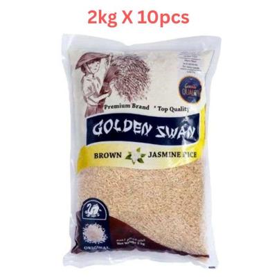 Golden Swan Brown Jasmine Rice 2Kg (Pack of 10)