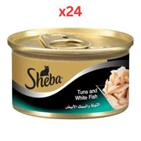 Sheba Tuna & White Fish Wet Cat Food 85G (Pack of 24)