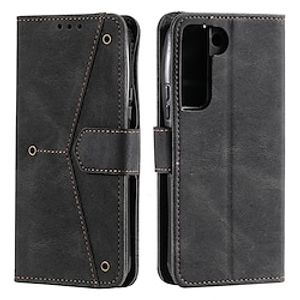 Phone Case For Samsung Galaxy Leather S22 S22 Plus S22 Ultra Wallet Card Holder Flip Lines / Waves Geometric Pattern TPU PU Leather miniinthebox