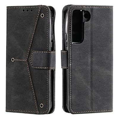 Phone Case For Samsung Galaxy Leather S22 S22 Plus S22 Ultra Wallet Card Holder Flip Lines / Waves Geometric Pattern TPU PU Leather miniinthebox