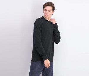 Mens Long Sleeve Sweatshirt  Heather Black
