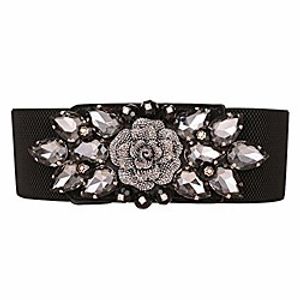 Women's Waist Belt Rhinestones Belt Solid Color Lightinthebox
