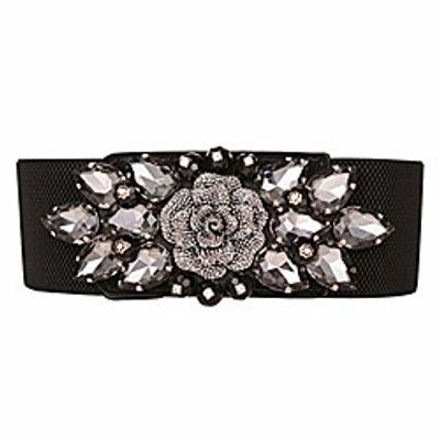 Women's Waist Belt Rhinestones Belt Solid Color Lightinthebox