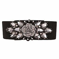 Women's Waist Belt Rhinestones Belt Solid Color Lightinthebox - thumbnail