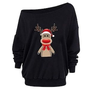 Reindeer Masquerade Ugly Christmas Sweater  Sweatshirt Women's Christmas Christmas Carnival Masquerade Adults Party Christmas Polyester Top Lightinthebox