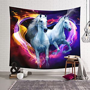 Wall Tapestry Art Decor Blanket Curtain Hanging Home Bedroom Living Room Colourful Polyester Horse Lightinthebox