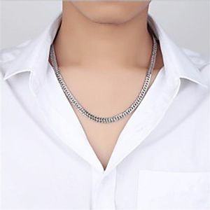 White Synthetic Diamond Pendant Necklace Chain Necklace Rolo Letter Punk Trendy Casual  Sporty Fashion Copper Silver Plated Silver 405 cm Necklace Jewelry 1pc For Anniversary Sport Street Birthday Lightinthebox
