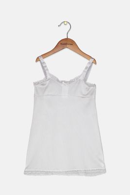 Toddler Girls Sleeveless Sleepwear Dress White Toddler Girls Sleeveless Sleepwear Dress White