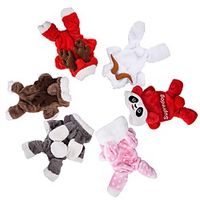 Dog Cat Costume Solid Colored Cosplay Dog Clothes Puppy Clothes Dog Outfits White Red Brown Costume for Girl and Boy Dog Flannel Fabric XS S M L XL XXL miniinthebox - thumbnail