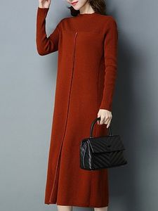 Long Sleeve Plus Size Shift Dress