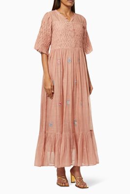 Annabelle Maxi Dress in Cotton Silk Blend Annabelle Maxi Dress in Cotton Silk Blend