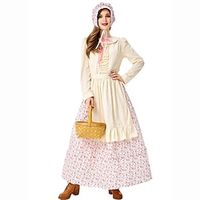 Maid Pioneer Girl Dress Bonnet Prairie Costume Adults' Women's Cosplay Carnival Performance Halloween Halloween Carnival Easy Halloween Costumes Lightinthebox - thumbnail