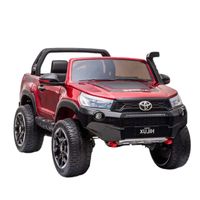Megastar Licensed Toyota Hilux Ride On 12V Battery Kids 2 Seater Ride On SUV Car With MP4 player For kids, Red - HL- 850 Rd -lob (UAE Delivery Only) - thumbnail