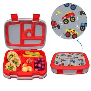 Bentgo Trucks Kids Lunch Box - Grey/Yellow