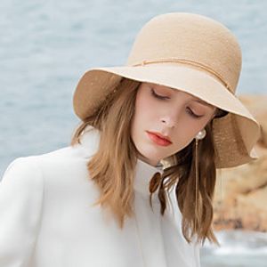 Natural Fiber Straw Hats with Bowknot 1pc Casual / Daily Wear Headpiece miniinthebox