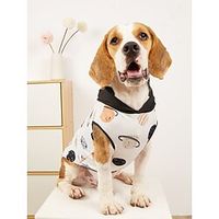 Dog Cat Hoodie Casual Daily Casual  Daily Dog Clothes Puppy Clothes Dog Outfits Soft Black  White Costume for Girl and Boy Dog Polyster XS S M L XL XXL Lightinthebox - thumbnail