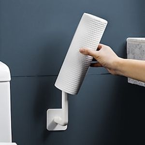 2-Piece Wall-mounted Shelves Kitchen Toilets Punch-free Rolling Reel Cling Film Paper Towel Hanger Paper Shelves Set miniinthebox